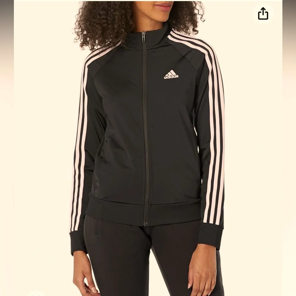 ADIDAS Iconic Women’s Track Jacket with three Iconic stripes on sleeve🔥🔥🔥 - Picture 1 of 13